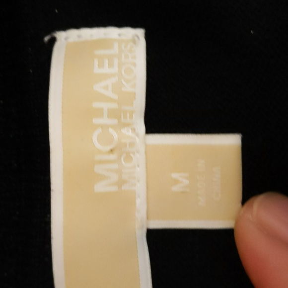 Michael Kors| Black Shimmering Cowlneck Sweater With Drawstring Sides - Picture 12 of 17